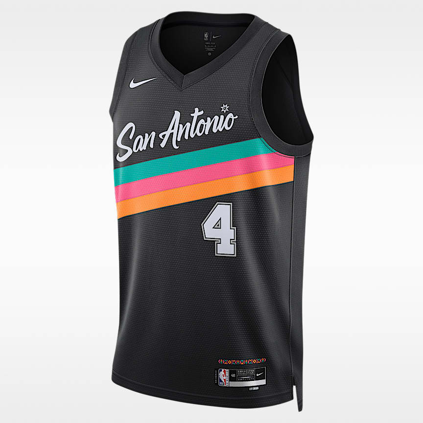 San Antonio Spurs Courtside Men's Nike NBA Max90 T-Shirt. Nike.com